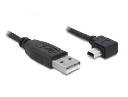 Delock kábel USB 2.0-A to USB mini-B 5pin 90 fokos, 2m (DL82682)