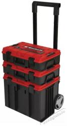  Einhell E-Case Tower kocsi tárolódoboz készlet, max. 120 kg, 3 bőröndből áll