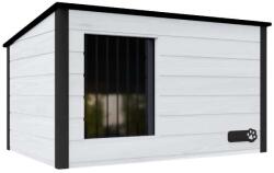 Chill lapostetős hőszigetelt Kutyaház XXL - fehér-szürke