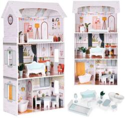 ECOTOYS Alice Babaház 3 emelet 4 szoba 9 bútordarabbal (D8211) Casuta papusi