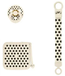 BIBS Set cadou BIBS - Polka, clips, cutie și suzetă, 6-18 luni, Ivory/Black (7500147)