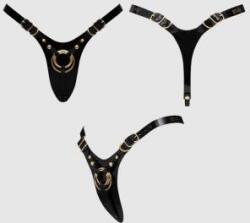 Strap On Me Leatherette harness fabulous - one size - black glossy