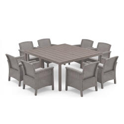 Leziter Grant 8+1 kerti bútor garnitúra szett cappuccino (LBITUD-TA_LBIVSZ-CAP_8) - homelux