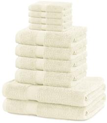 DecoKing 10 darabos Marina fürdőlepedő szett, egyszerű szegéllyel, 100% pamut, 525 g/nm, 2x70x140 cm, 4x50x100 cm, 4x30x50 cm, ekrü (MT407202401736)