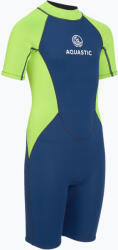AQUASTIC Costum de neopren pentru copii AQUASTIC Wavey Jrb 2 mm verde/albastru închis