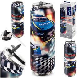 Orion Termosz Készlet Szívószállal, Orion, 7, 5x21 cm, Űrtartalom 700 Ml, Rozsdamentes Acélból, Vákuumszigetelés, Légmentesen Záródó, Fekete (124823)