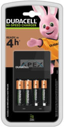  Duracell CEF14 akkumulátor gyorstöltő, 2db AA és 2db AAA újratölthető akkumulátorral - webmuszaki