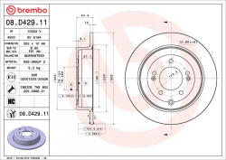 BREMBO Disc frana BREMBO 08. D429.11