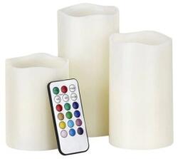 OEM elektromos gyertya csomag, 3 db, távirányítóval, RGB led technológiával (PE25.2309-5042)