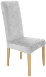 HomeDesign Székhuzat, Bútorhuzat, Bársony, Szürke, Elasztikus, Szennyvédő, Gépben mosható, 58 cm átmérő (21A13)