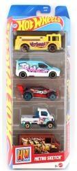 Mattel Hot Wheels Metro Sketch 5 db-os kisautó szett 1/64 - Mattel (1806/JKG13)