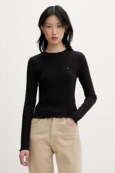 Tommy Jeans longsleeve pentru femei din bumbac cu elastan PPY2-BUD072_99X (DW0DW22783)