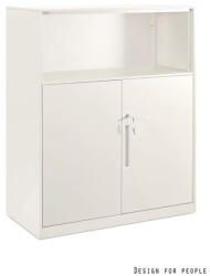 UNIQUE FB-801 alacsony irattároló szekrény, fehér