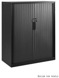 UNIQUE FB-643 redőnyös alacsony irattároló szekrény, fekete