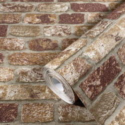 MARBURG Kőmintás barna vlies tapéta MARBURG/WOOD&STONES 58409 (58409)