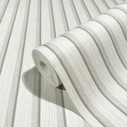 MARBURG Csíkos törtfehér vlies tapéta MARBURG/WOOD&STONES 33956 (33956)