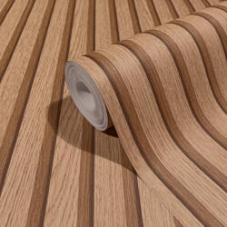 MARBURG Csíkos barna vlies tapéta MARBURG/WOOD&STONES 33958 (33958)