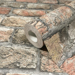 MARBURG Téglamintás narancssárga vlies tapéta MARBURG/WOOD&STONES 34834 (34834)