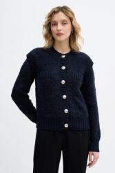 Sisley gyapjú kardigán - sötétkék XS - answear - 24 990 Ft