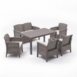 Leziter Venus IV 6 seater set de mobilier de grădină cappuccino (LBIHELTA_LBIVSZ-CAP_4_LBIV2K-TA)