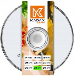 Kadax Üveg Fedő 28cm Serpenyő Edény Univerzális Hőálló (K1925)