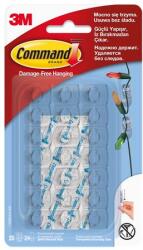 3M SCOTCH Mini műanyag akasztó, 20 db, 3M SCOTCH "Command (U3M17026CLR) - iroda24