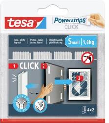 Tesa Akasztó, öntapadó, S méret, TESA "Powerstrips CLICK (TE77720) - iroda24
