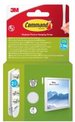 3M SCOTCH Képakasztó csík, tépőzáras, 2 pár, 3M SCOTCH Command (U3M17204WHI)