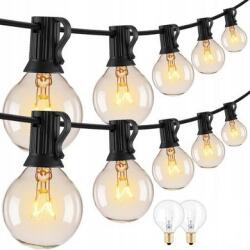  Kerti Fényfüzér 15M 25 Izzó Kültéri Lámpa Lánc (0723585173531)