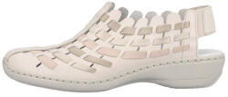 RIEKER Pantofi dama, Rieker, 413V8-60-Bej, casual, piele naturala, cu talpa joasa, bej (Marime: 37)