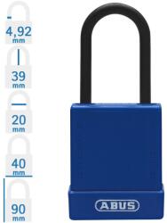 ABUS 76PS/40 KA - Egységkulcsos lakat (Több lakat azonos kulccsal) - Kék (KA-10084810-01)