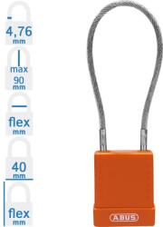 ABUS 76/40CAB20 KA - Egységkulcsos lakat (Több lakat azonos kulccsal) - Narancs (KA-10084868-01)