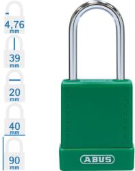 ABUS 76BS/40 KA - Egységkulcsos lakat (Több lakat azonos kulccsal) - Zöld (KA-10084783-01)