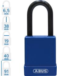 ABUS 76/40 KA - Egységkulcsos lakat (Több lakat azonos kulccsal) - Kék (KA-10010594-01)