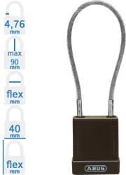 ABUS 76/40CAB20 KA - Egységkulcsos lakat (Több lakat azonos kulccsal) - Barna (KA-10084873-01)