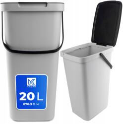 Kadax Hulladékgyűjtő Kuka Fedéllel 20L Szelektív Hulladékgyűjtő Vödör (K9734)