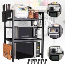  Polc Mikrohullámú Sütő Állvány Konyhai Polc Állítható Konyhai (250109XF18-3)