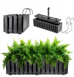 Kadax Erkélydoboz Virágtartó Fogantyúk 58x18x16, 5 cm Antracit (K8432)