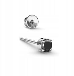Giorre Ezüst Fülbevaló Férfi Fekete Spinel 3MM Stift Ezüst 925 Platina Giorre (5903738594856)