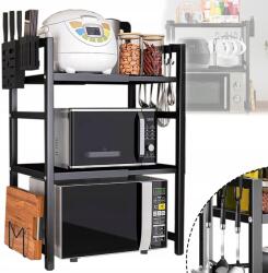 Konyhai Állvány Polc Mikrohullámú Sütőhöz, Kihúzható, Bővíthető Konyhai Állvány, Kétszintes (5408efrtewtgfer)