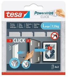 TESA Akasztó, öntapadó, L méret, TESA Powerstrips CLICK (77722-00003-00)