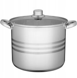 Kadax Gáz Indukciós Fazék Fedővel Nagy Rozsdamentes Acél 28cm 13, 5L Magas (K1863)