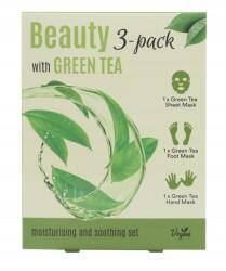 EYENlip 3 db-os hidratáló-nyugtató arcmaszk szett archoz, lábra, kézre vege Green Tea (5903794197800)