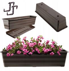 Kadax Erkélyláda 60 cm Virágtartó Állvány Fogantyúk Erkély (K9047)