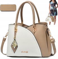 Női Válltáska Postás Táska 2 Az 1-BEN7 Zseb Fehér Khaki Elegáns (VAN3188403)