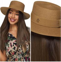 DEMUR Női strand Sapka nyári strandra napvédő bézs (kapelusze damskie słomiane letnie plażowe)