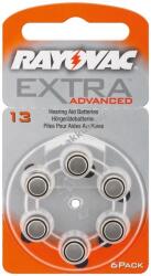 Rayovac Extra Advanced PR48/13A 1, 4V hallókészülék gombelem 6db/csomag Cink-levegő