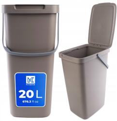 Kadax Hulladékgyűjtő Kuka Fedéllel 20L Szelektív Hulladékgyűjtő Vödör (K9718)