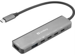 Sandberg USB-C 6-in-1 MediaDock, 6xUSB/1xHDMI (136-77) - wpower