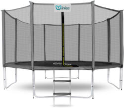 INLEA PREMIUM Jump Trambulin külső védőhálóval 366 cm - szürke (IN02-0021) - kertaktiv